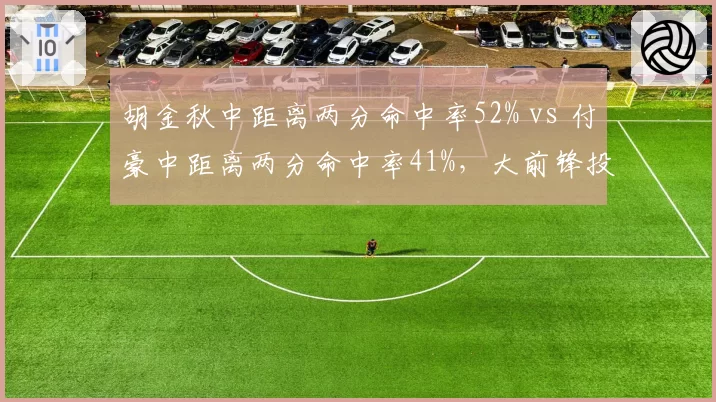 胡金秋中距离两分命中率52% vs 付豪中距离两分命中率41%，大前锋投射威胁的空间价值